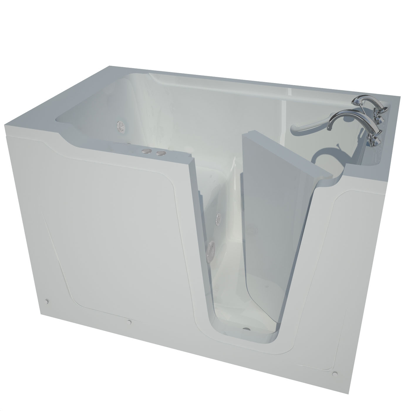 36 x 60 Right Drain Soaking Walk-In Bathtub in White