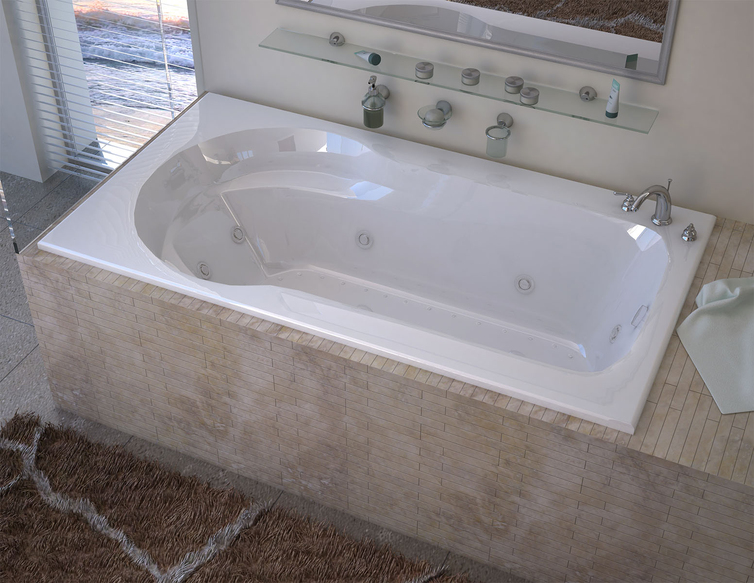 Elda 32 x 60 Rectangular Air & Whirlpool Jetted Bathtub