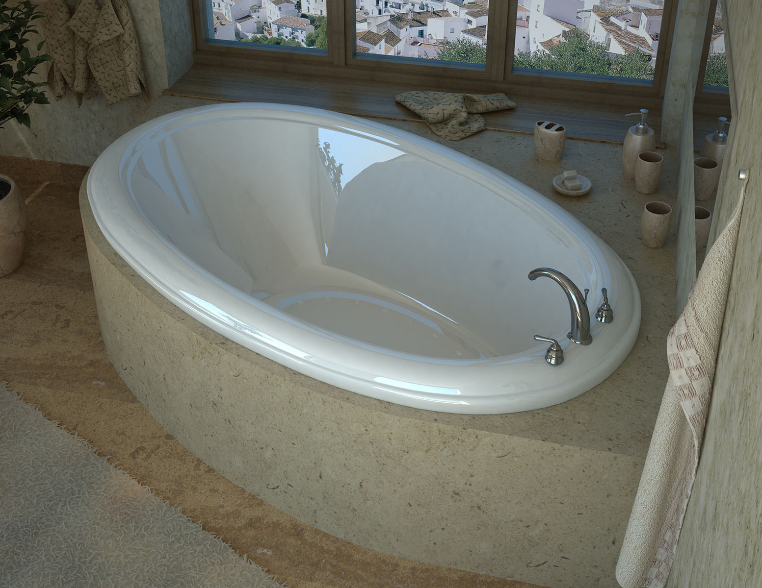 Vino 36 x 60 Oval Air Jetted Bathtub