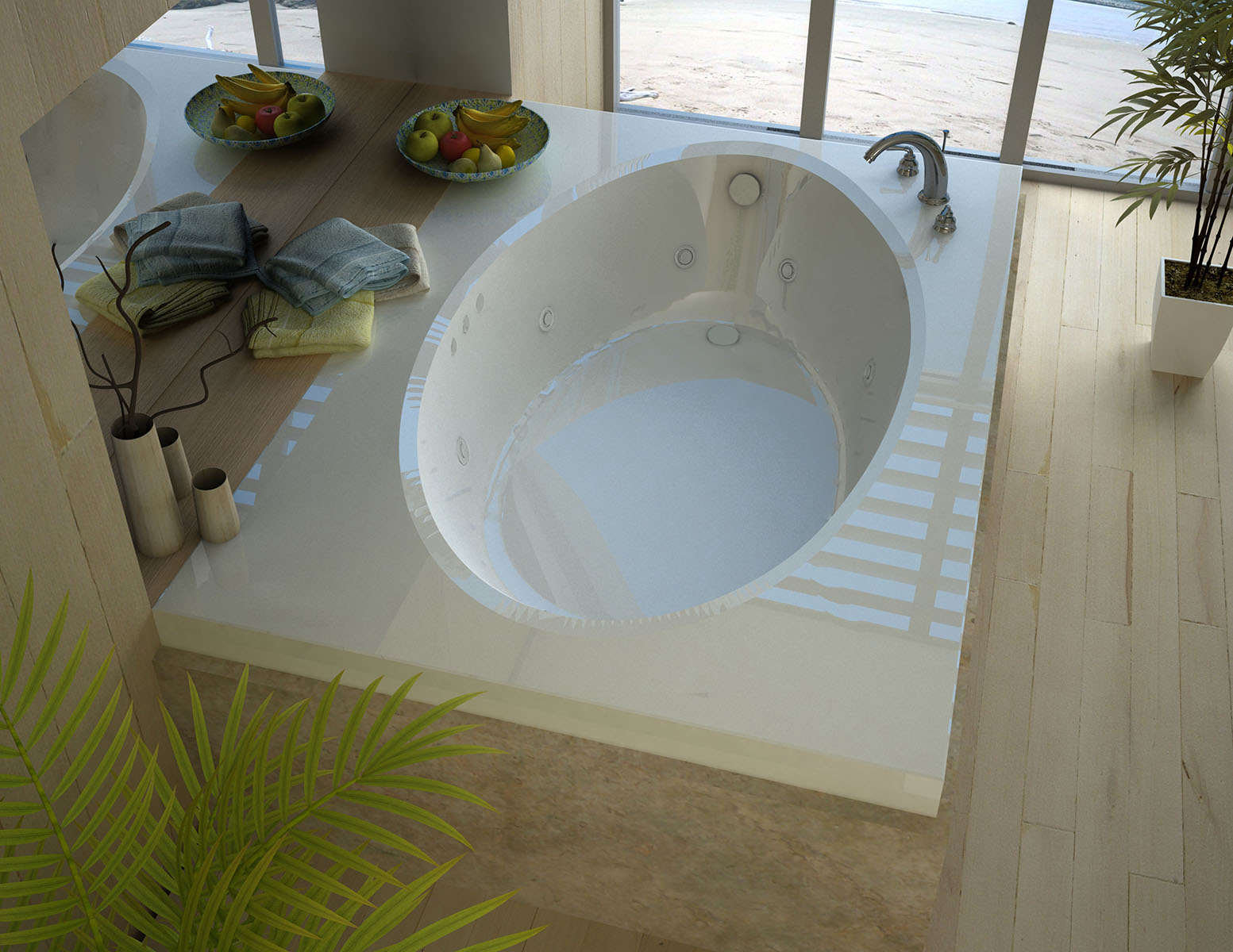 Viola 42 x 60 Rectangular Whirlpool Jetted Bathtub