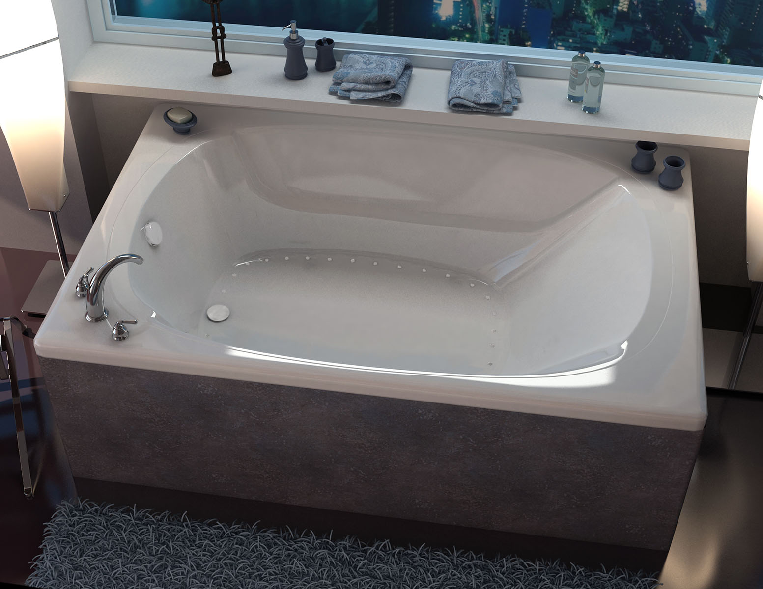 Aqui 48 x 72 Rectangular Air Jetted Bathtub