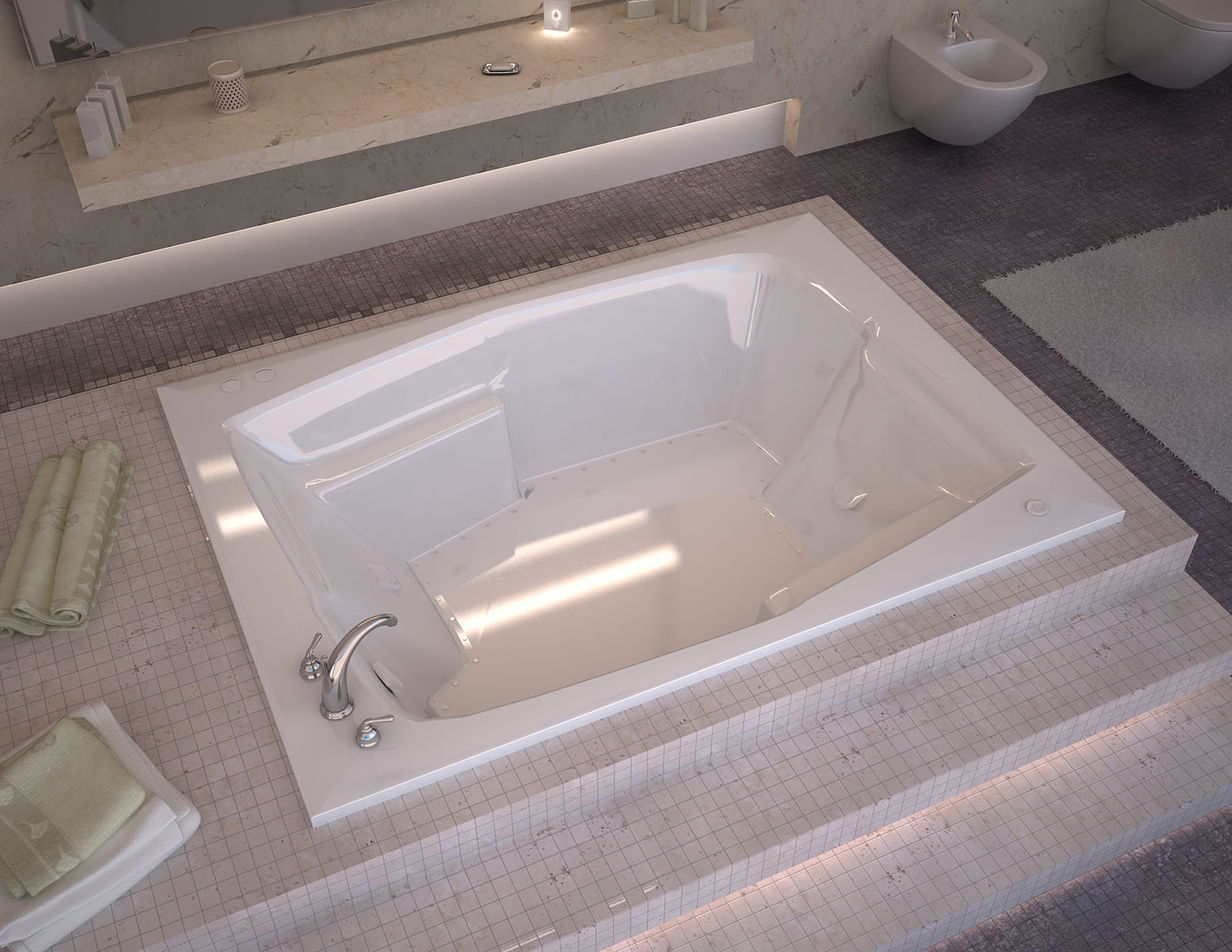 Capri 54 x 72 Rectangular Air Jetted Bathtub