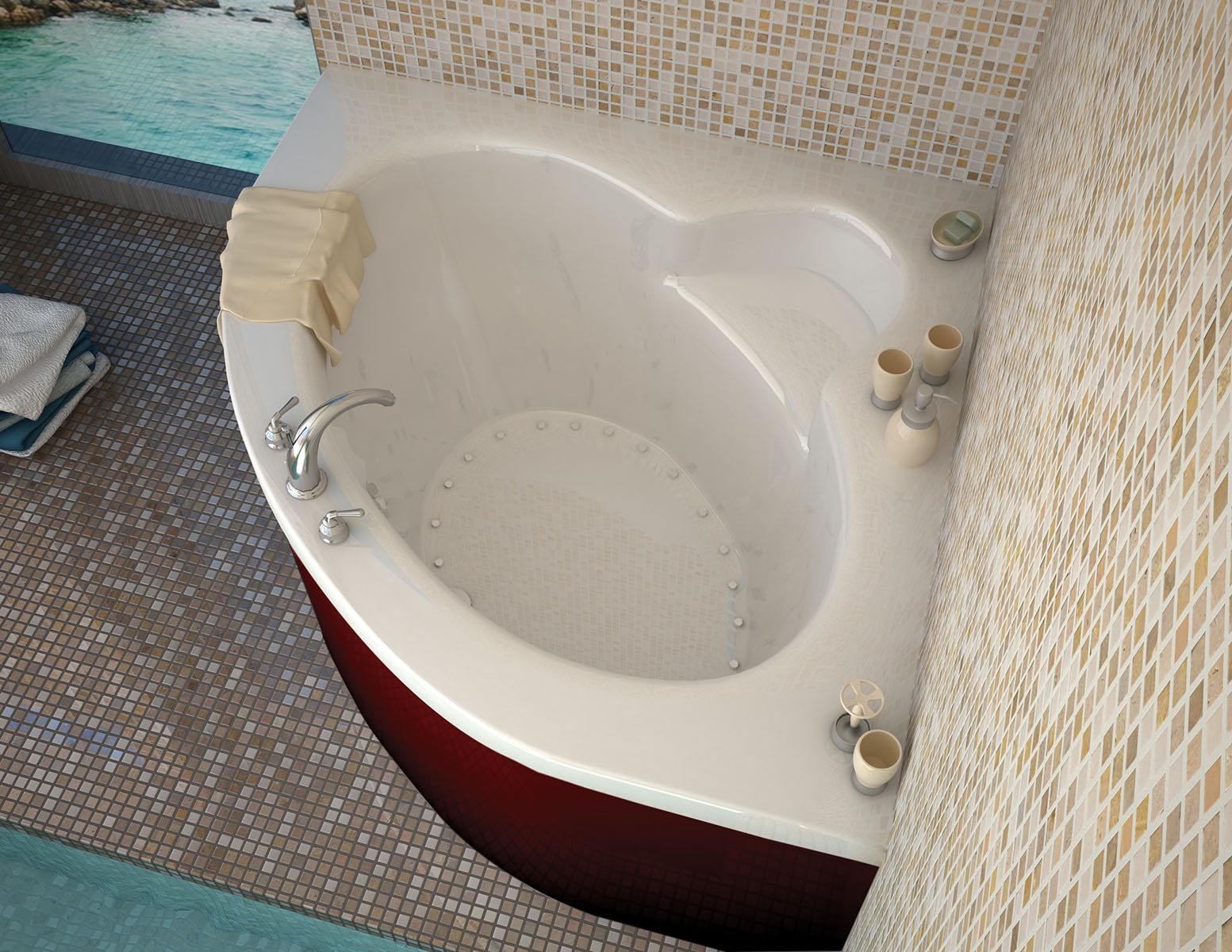 Esta 60 x 60 Corner Air Jetted Bathtub