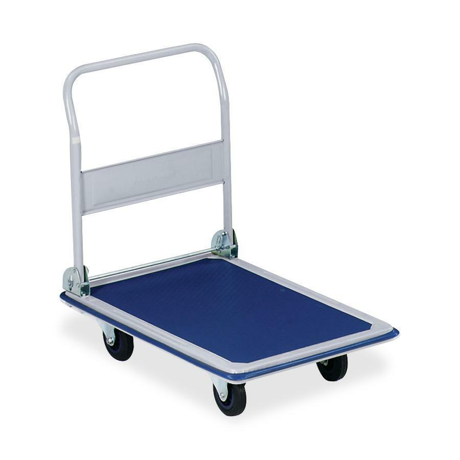 Sparco Folding Platform Truck - Tubular Handle - 660 lb Capacity - Steel, Polyvinyl Chloride (PVC) - x 24.8" Width x 36" Depth x