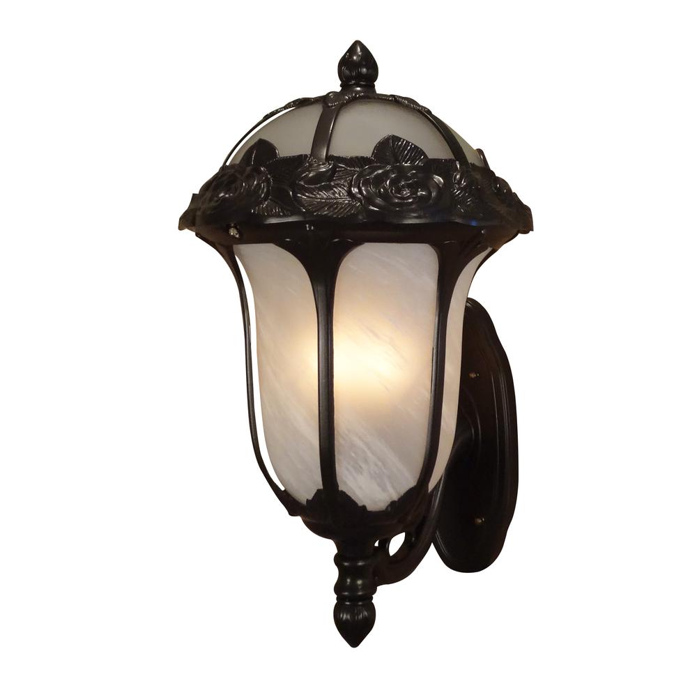 Rose Garden F-3717-ORB-AB Large Bottom Mount Light with Alabaster Glass