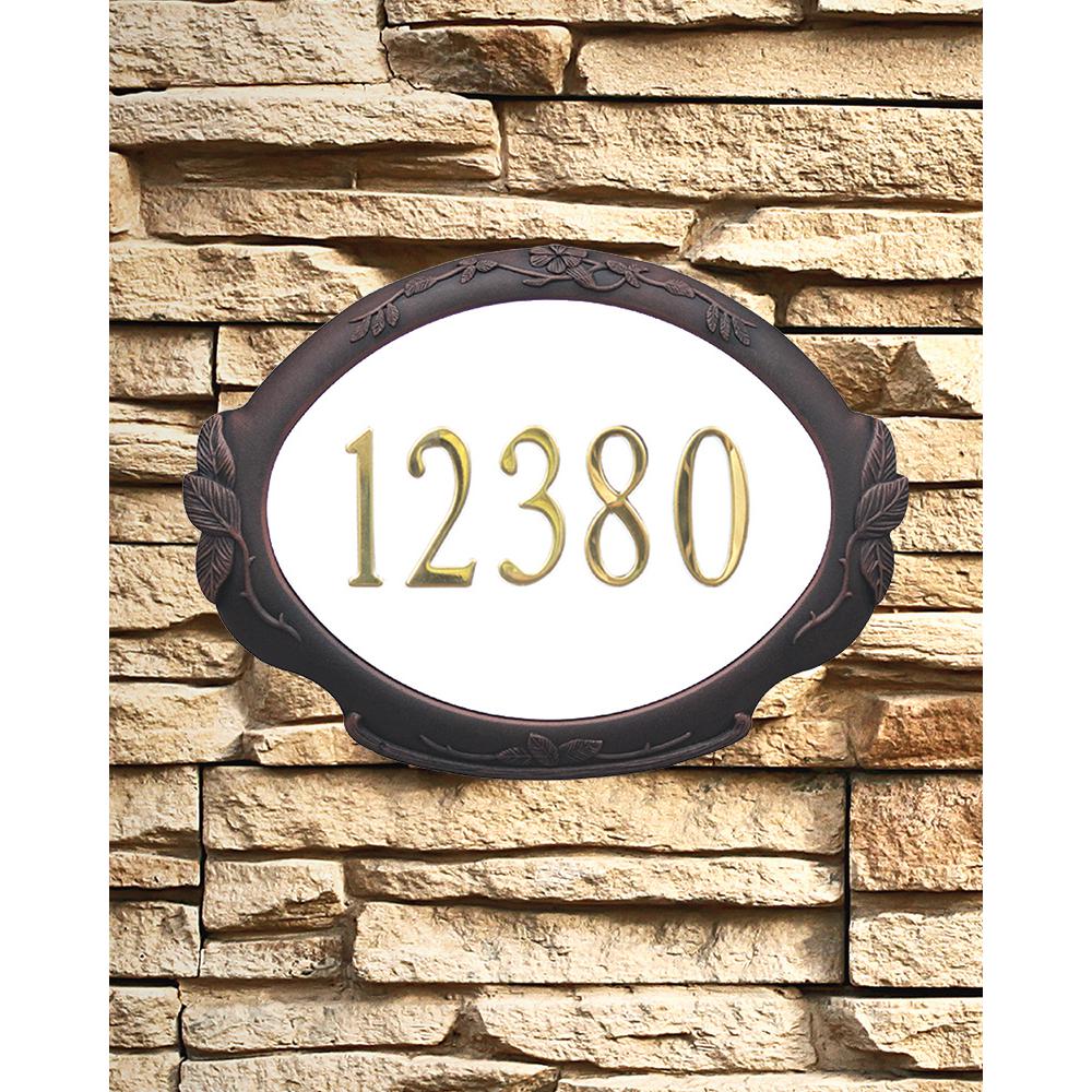 SAP-4110-CP Floral Address Plaque