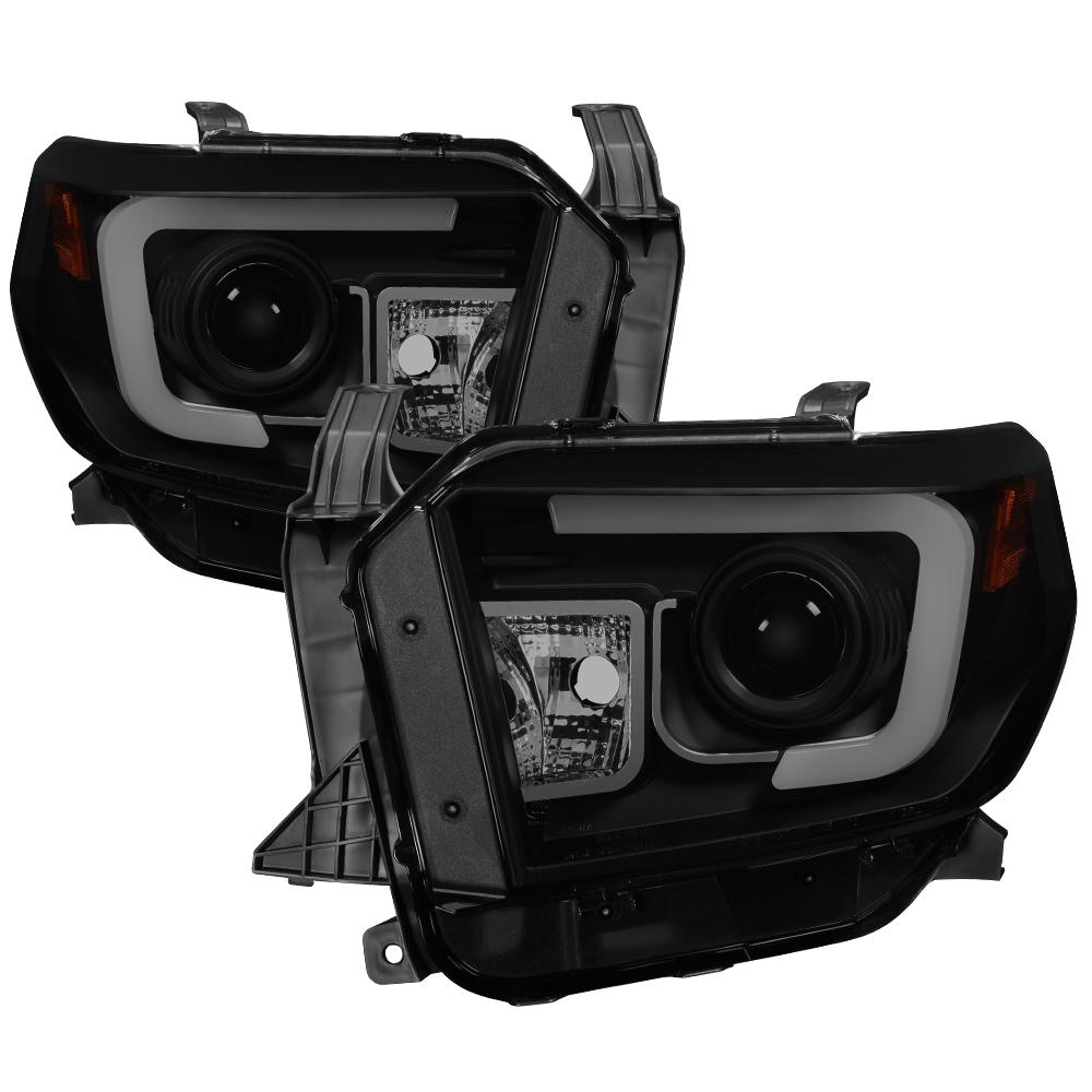 14-16 TUNDRA PROJECTOR HEADLIGHTS-LIGHT BAR DRL-BLACK SMOKE