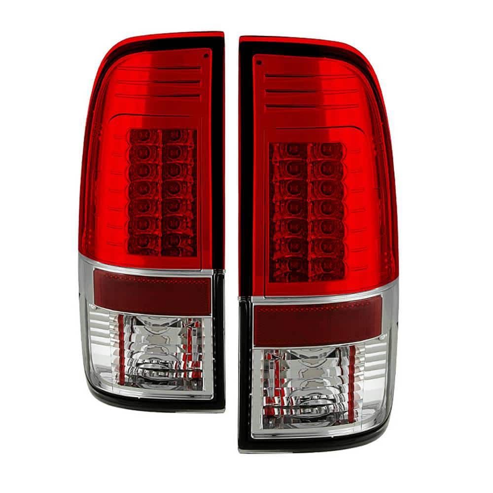 08-16 F250/F350/F450 VERSION 2 LED TAIL LIGHTS-RED CLEAR