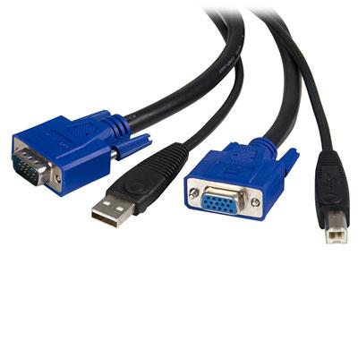 6' 2 in 1 USB KVM Cable