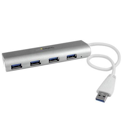 4Pt USB 3.0 Hub w Built In Cable