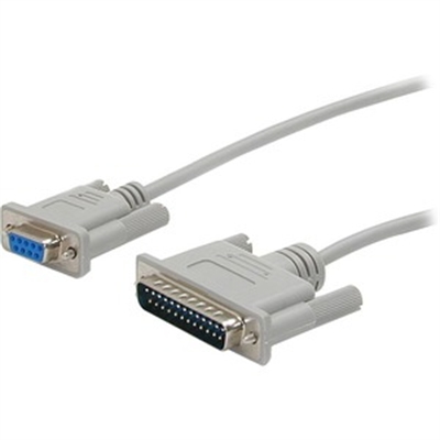 10' DB9F/DB25M Modem Cable