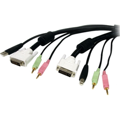 10' 4 In 1 USB DVI KVM Switch