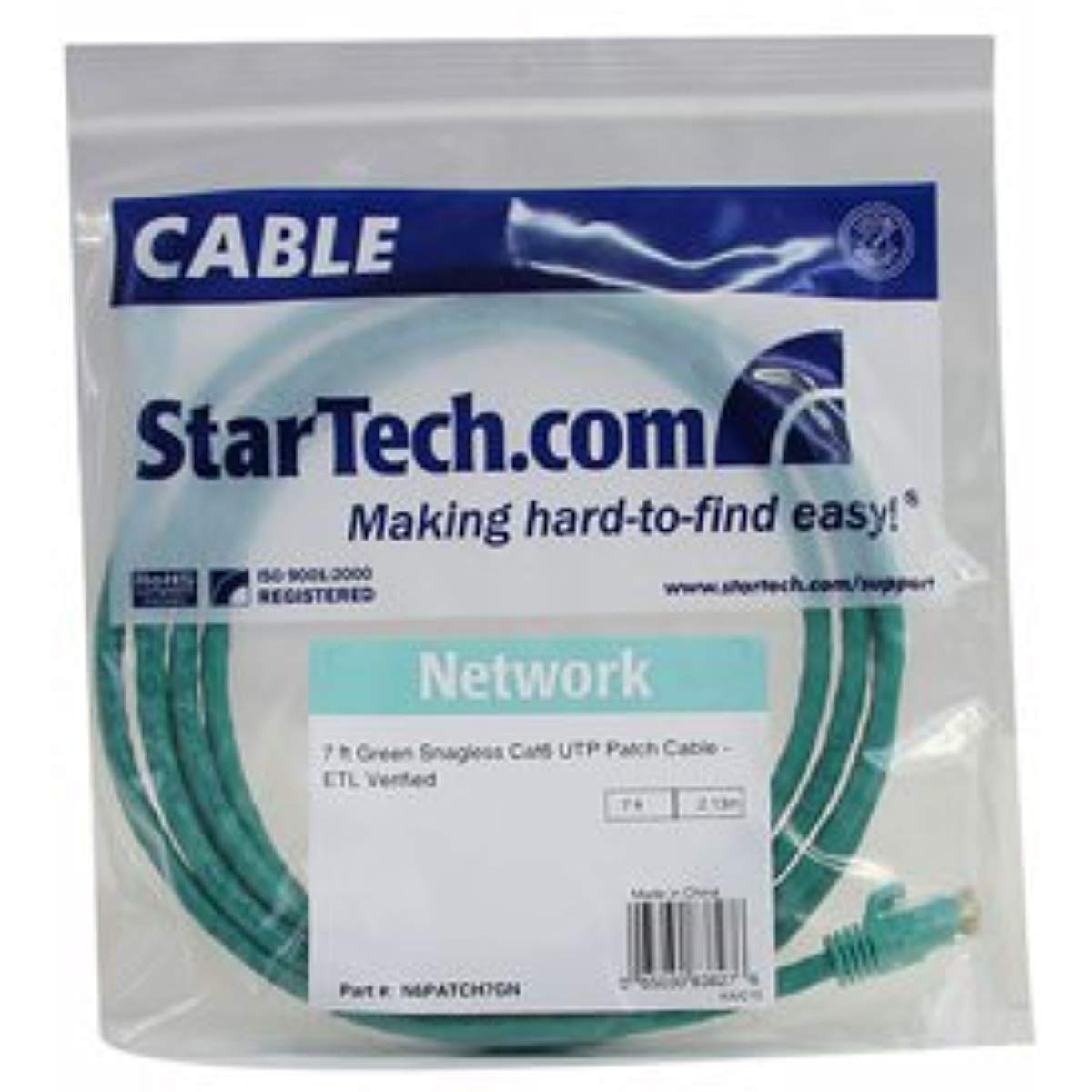 7ft Green Cat6 Patch Cable