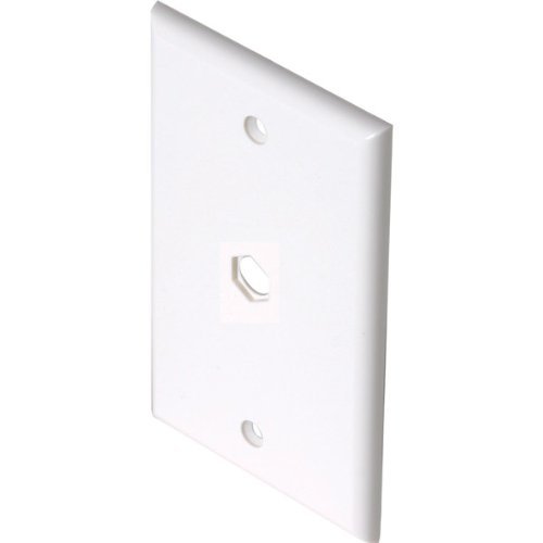 TV White 1-Hole Wall Plate