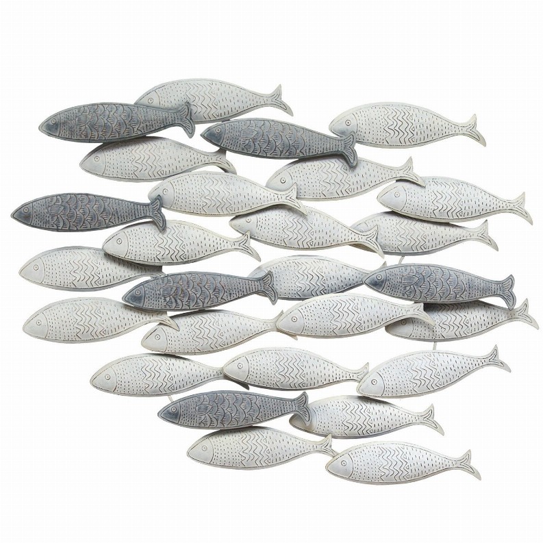 Stratton Home Decor Grey School of fish Wall Decor