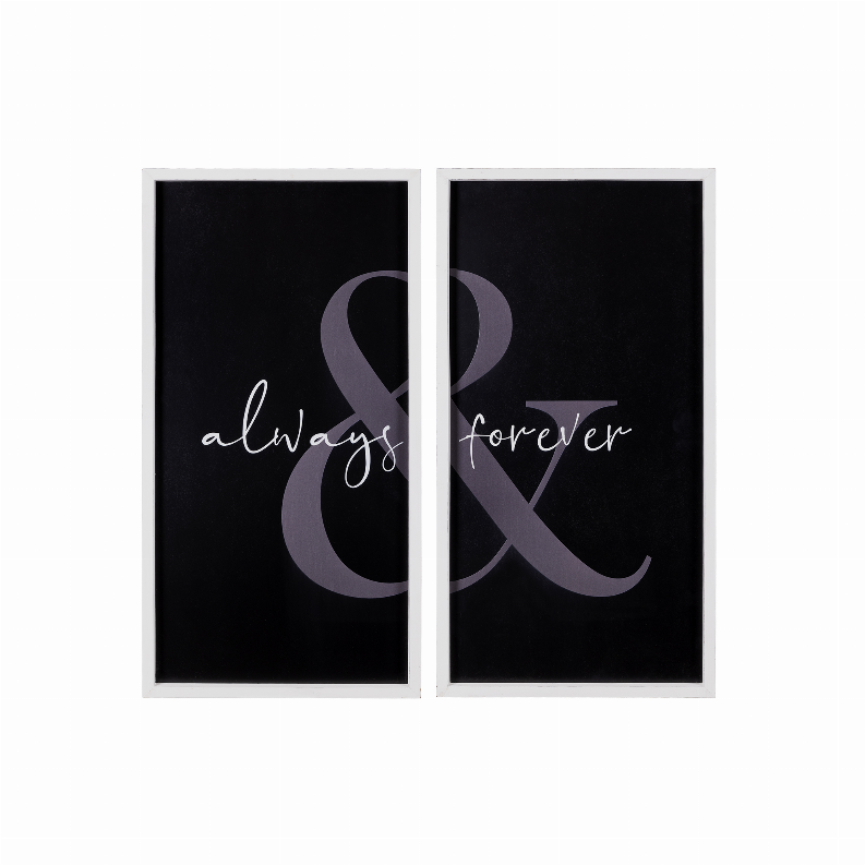 Stratton Home Decor Always & Forever Set of 2 Framed Wall Art