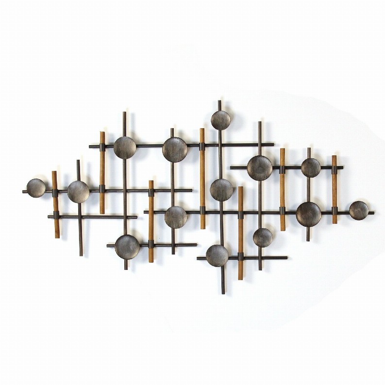 Stratton Home Decor Metal and Wood Wall Sculpture