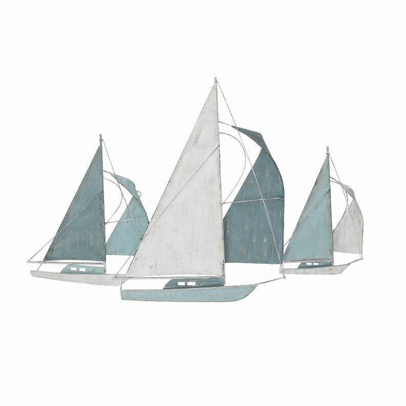 Stratton Home Decor Metal Sailboats Wall Decor