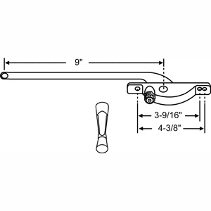 Right Hand Operator Assembly Brown Finish, 2-Pack