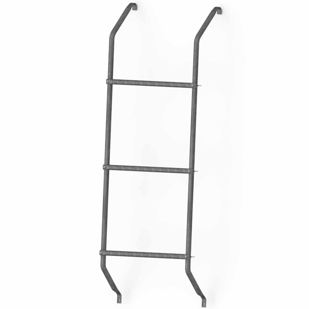 Ultra Protect Model GS-3ESL 3-Step Galvanized Steel Basement Window Well Egress Escape Ladder