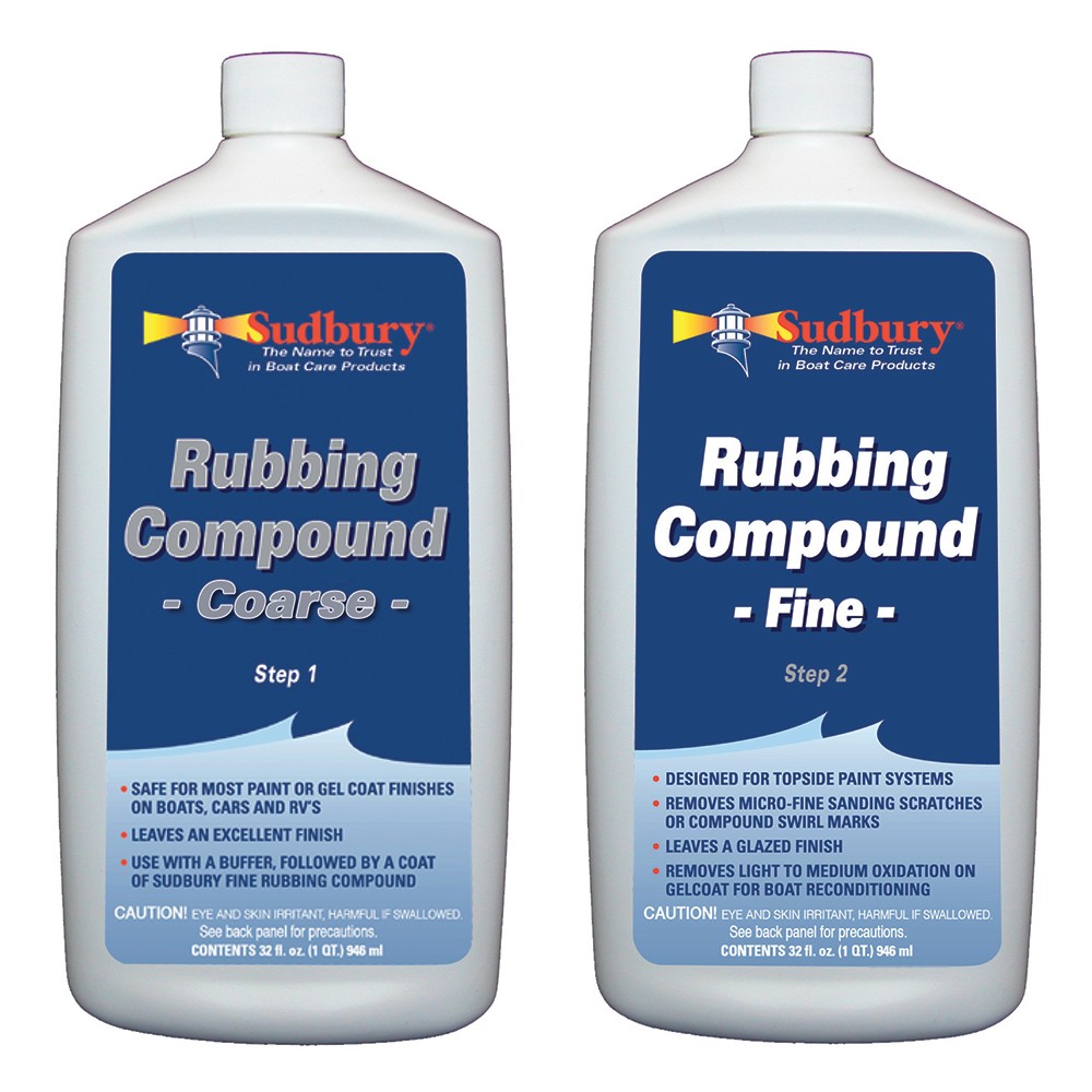 Sudbury Rubbing Compound Kit - Step 1 Coarse & Step 2 Fine - 32oz Each