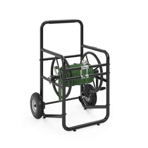 200FT PRO HOSE REEL CART BLACK STEEL