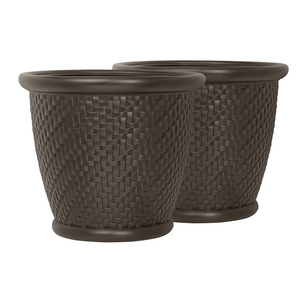 18" Planter/Herringbone Set of 2