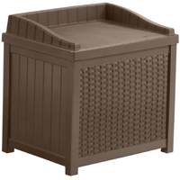 Resin Wicker 22 Gallon Storage Seat