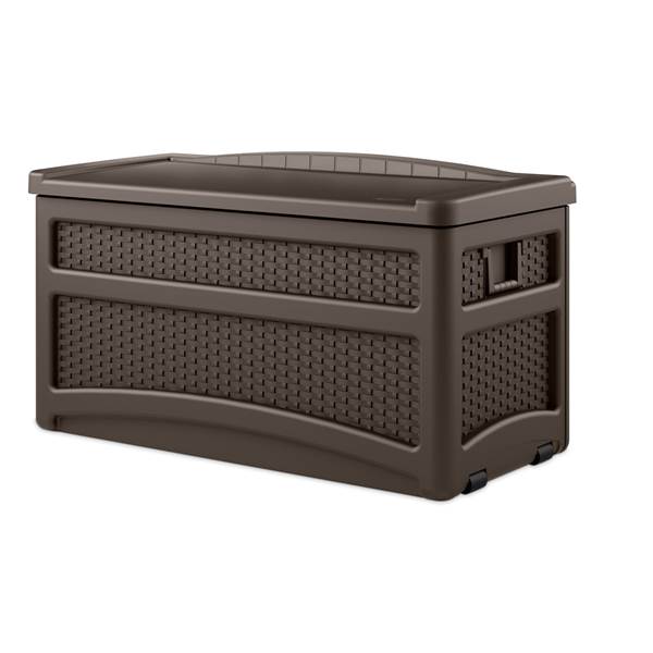 Resin Wicker Deck Box with Seat