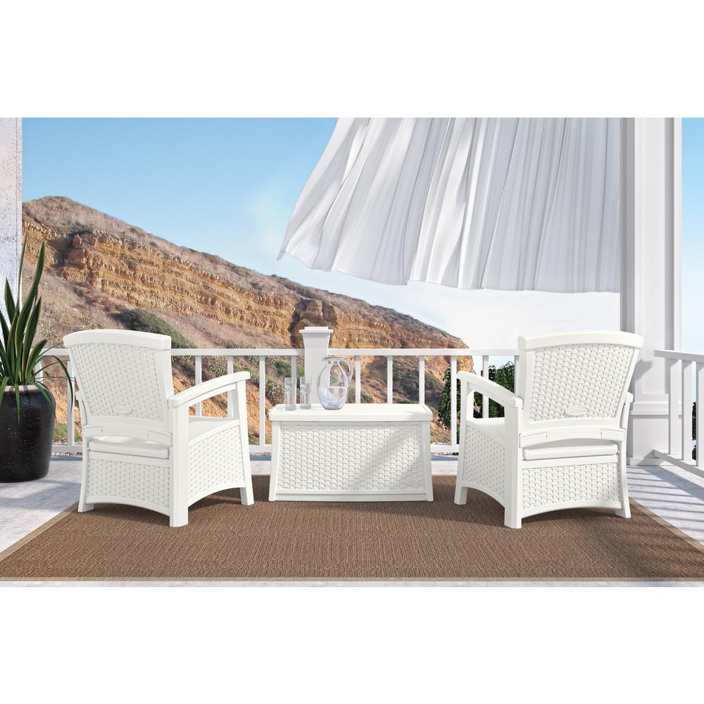 3pc Essentials Patio Set - White