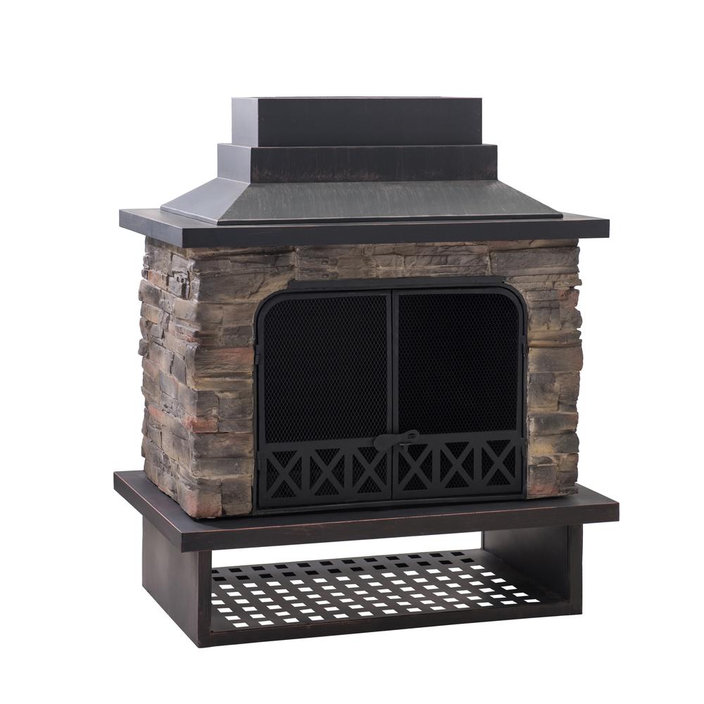 Sunjoy Farmington Wood Burning Fireplace