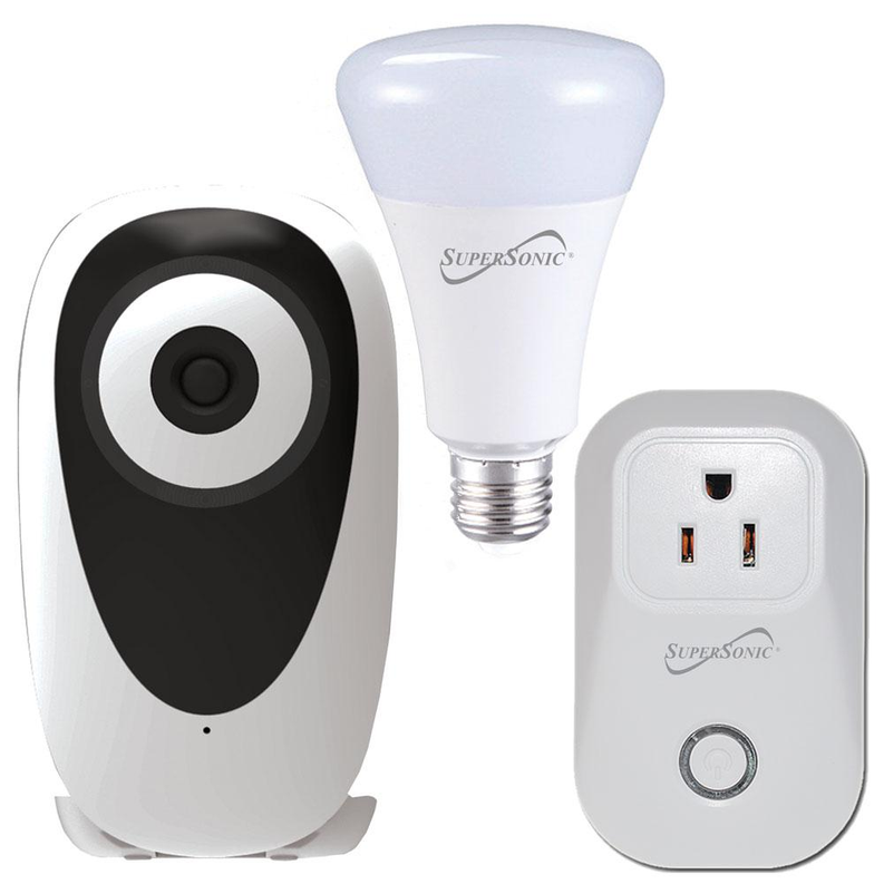 Smart Home Starter Kit with WiFi enabled: HD Camera, Plug, & Bulb