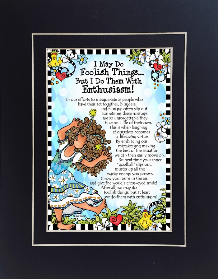 Foolish Things - 8" x 10" Black