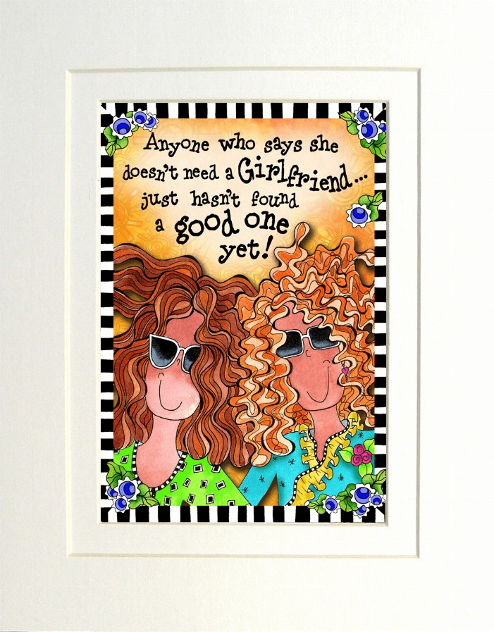 Girlfriends Themed Gifty Art - 8" x 10"WhiteGirlfriends2