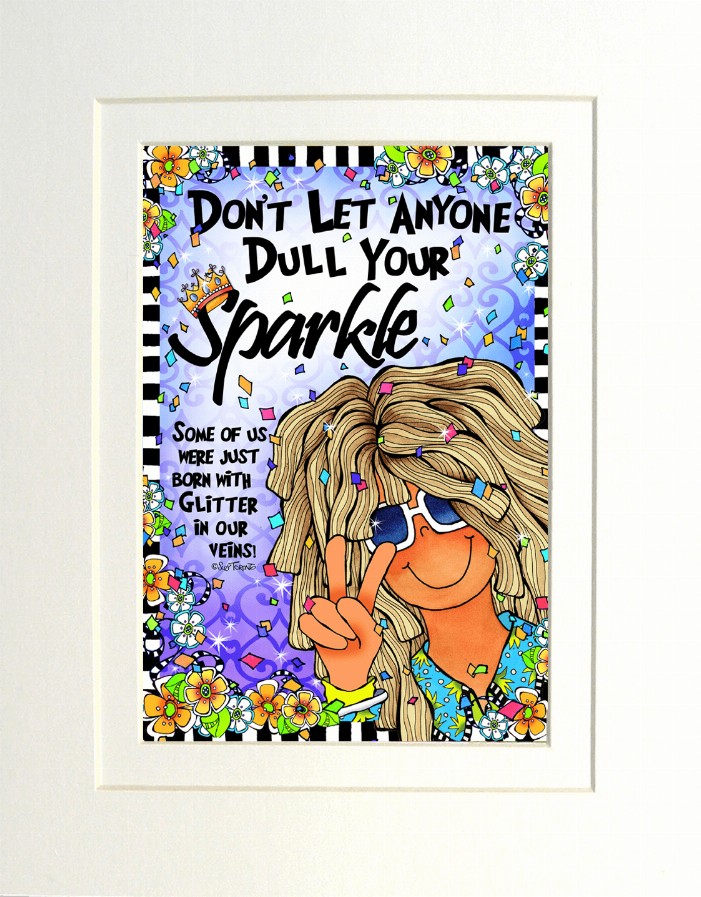 Glitter / Sparkle - 8" x 10" White