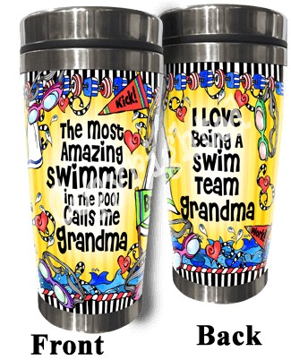 Swim Team Family Stainless Steel Tumbler -  Swim Team_GRANDMA