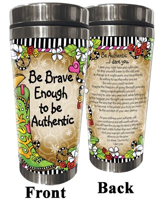 TingleBoot Collection Stainless Steel Tumbler - Brave Enough Boots