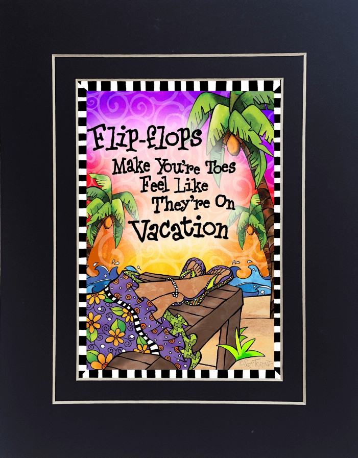 Vacation Toes - 8" x 10" Black