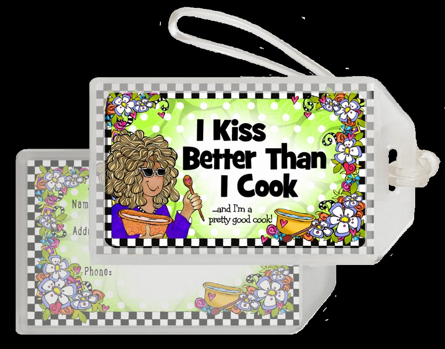 Wacky Bag Tag - I Kiss Better than I Cook