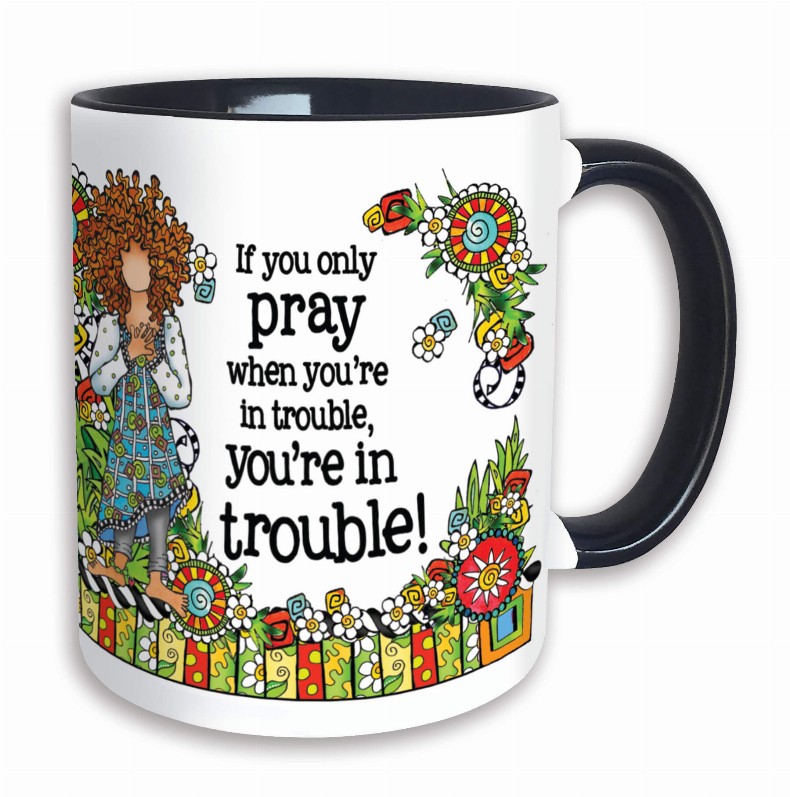 Wacky Ceramic Mug -  Pray