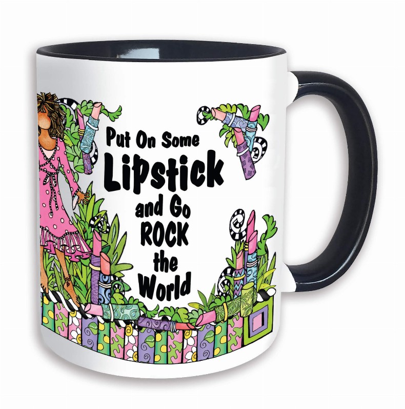 Wacky Ceramic Mug -  Lipstick