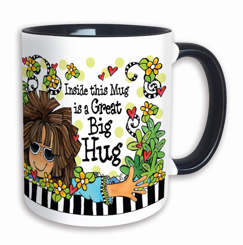 Wacky Ceramic Mug -  HUG mug