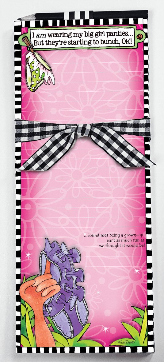 Wacky Memo Pad - Big Girl Panties ic  with Pencil