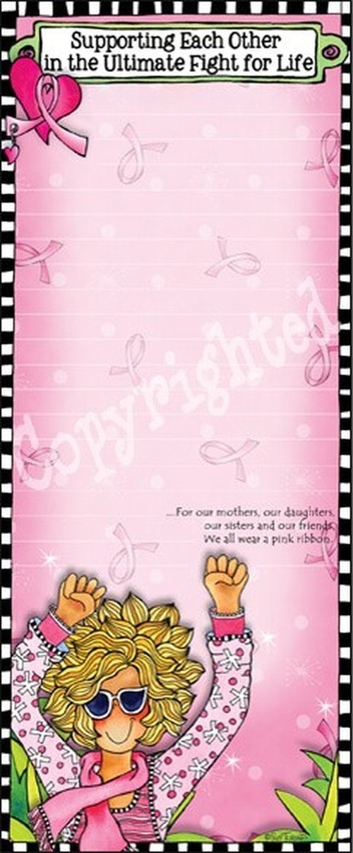 Wacky Memo Pad - Pink Ribbon