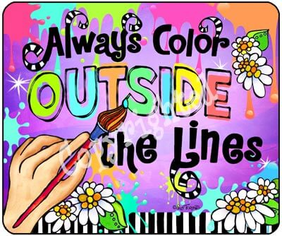 Wacky Mouse Pad - Color Outside the Lines