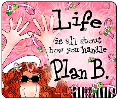 Wacky Mouse Pad - Plan B (pink ribbon )