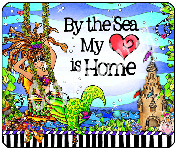 Wacky Mouse Pad - By the Sea My Heart is Home (DIVAS)