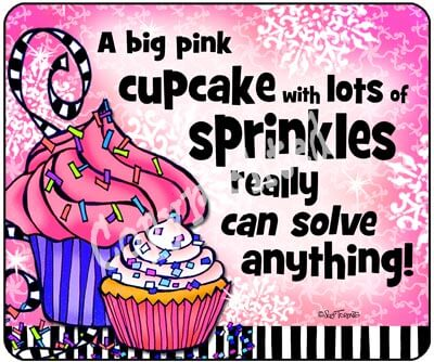 Wacky Mouse Pad - Pink Cupcake