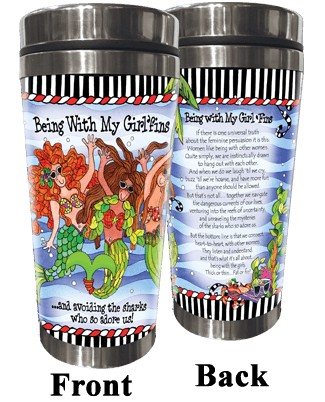 Wacky Stainless Steel Tumbler -  Being with my Girl 'Fins (DIVAS)