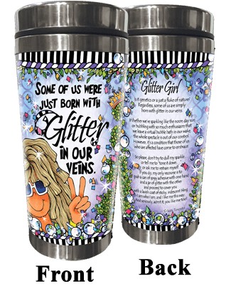 Wacky Stainless Steel Tumbler -  Glitter